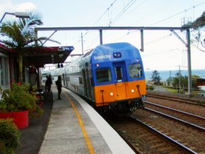 train arriving at Coal Cliff station