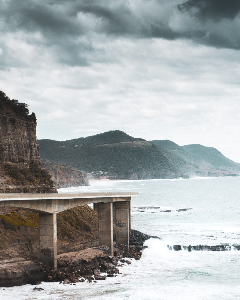 Photo by Dana Cetojevic from Pexels. Image of coastline near Stanwell Park and Coal Cliff NSW
