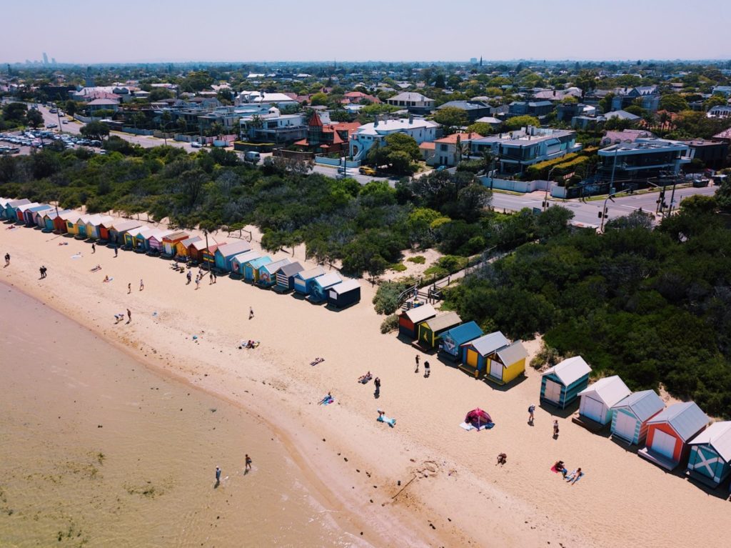 Brighton Beach on Port Phillip Bay. Image by Titus Aparici.