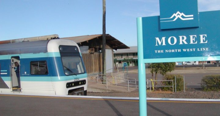 Sydney to Moree Explorer train at Moree station